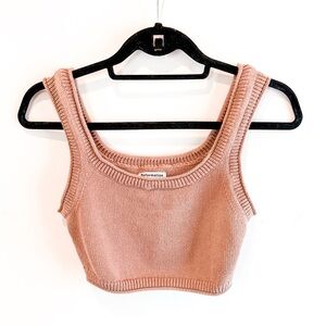 Reformation Brown Knit Crop Top Tank Small